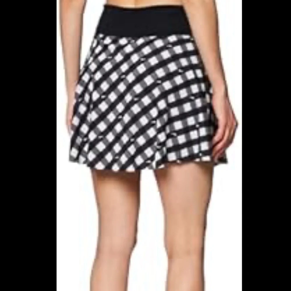NWT NIKE dry fit club checkered skirt black/white size XS
